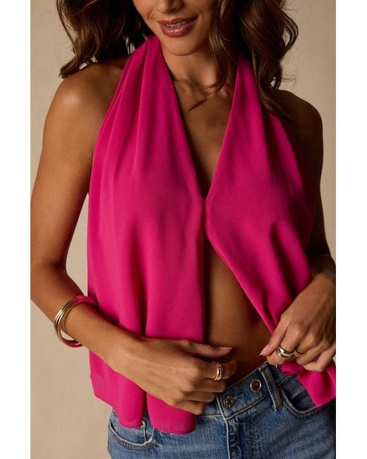 Lulus Red Kennedy Tie-Back Halter Tank Top