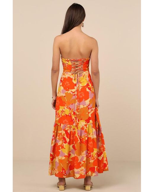 strapless open back dress Eden Strapless Maxi Dress