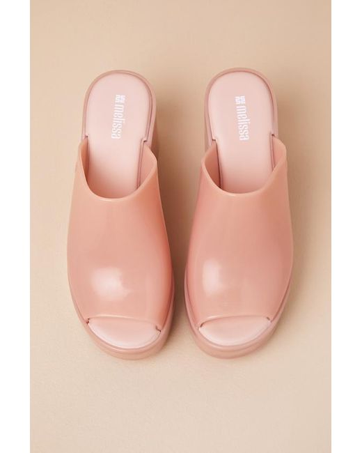 Melissa Pink Mule Hype Jelly Platform Slide Sandals