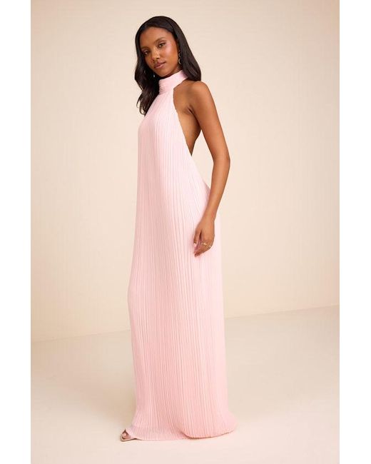 lulus light pink prom dress Light Pink Ruched Maxi Dress | Womens | Medium (Available in 3X, 2X, 1X, XS, S, L, XL) | 100% Polyester