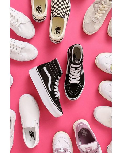Pink suede high top vans discount