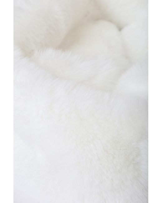 Lulus White Upscale Style Faux Fur Stole
