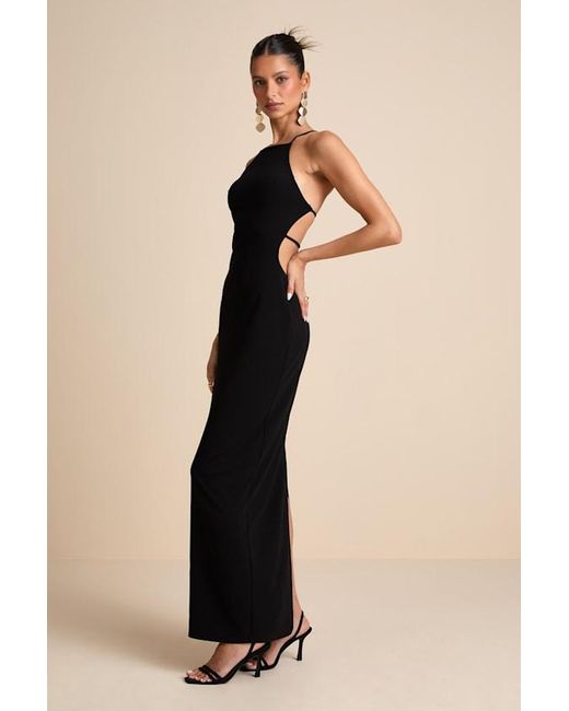 Lulus Natural Annina Cutout Column Maxi Dress