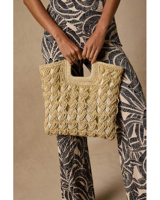 Lulus Brown Kenley Raffia Tote Bag