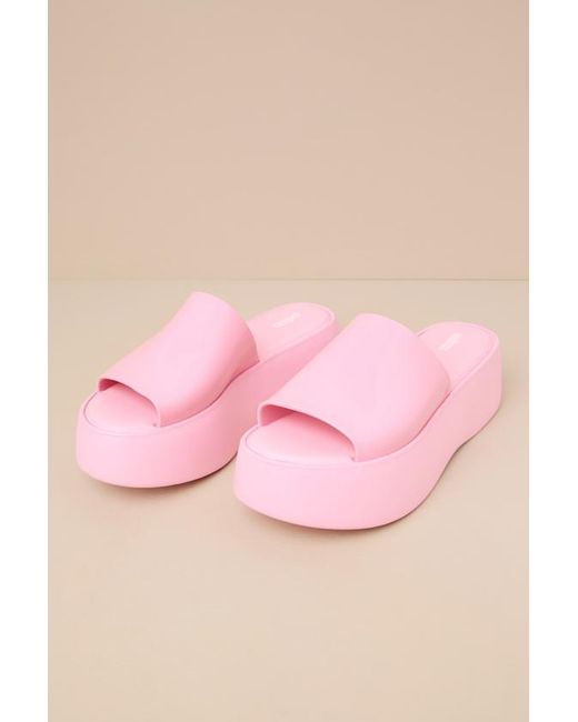 Melissa Pink Becky Flatform Slide Sandals