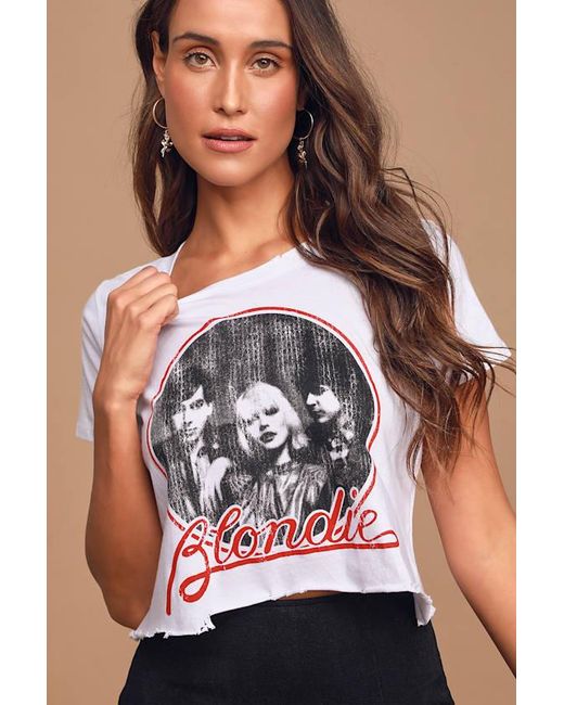 Prince Peter Blue Blondie Distressed Cropped Graphic Tee