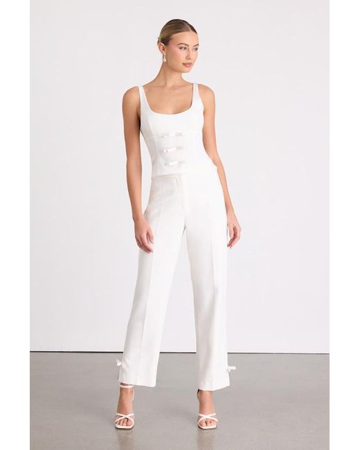 Lulus White Fenella Bow Tank Top