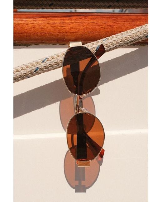 Lulus Black Trendsetting Take Oval Sunglasses