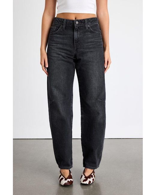 Levi's Black Baggy Dad Washed Barrel Jeans