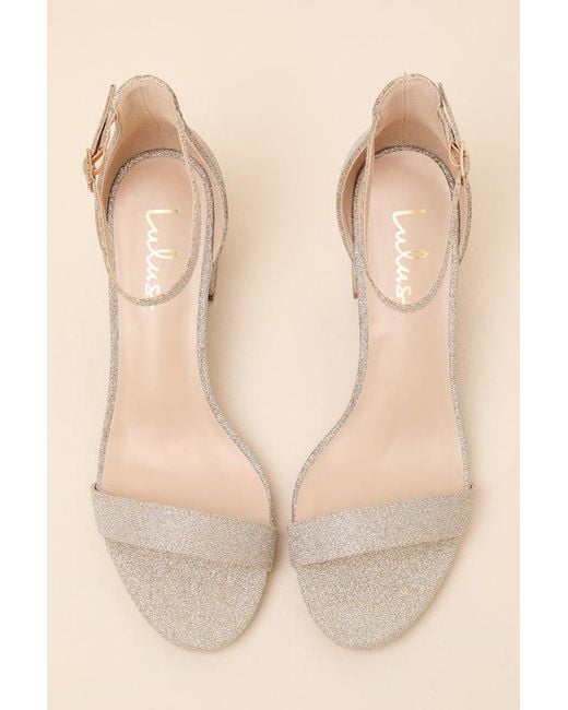 Lulus Multicolor Harper Glitter Ankle Strap Heels