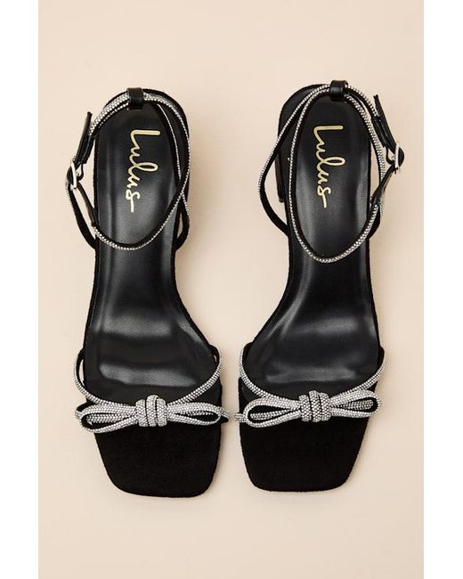 Lulus Natural Zoelle Rhinestone Low Heel Ankle Strap Sandals