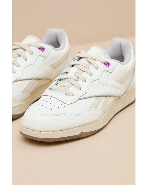Reebok Natural Bb 4000 Ii Chalk And Leather Sneakers