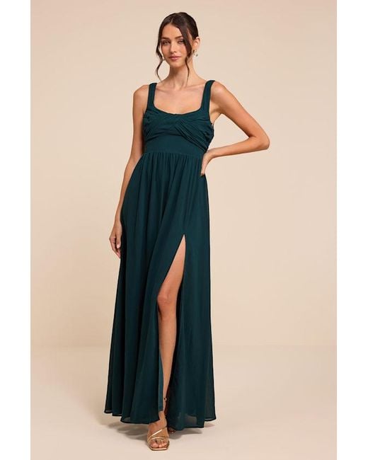 Lulus Multicolor Sensational Moment Pleated Maxi Dress