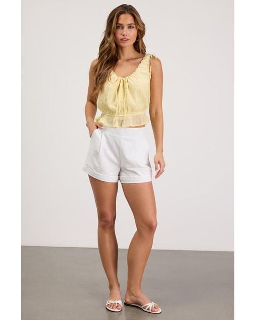 Lush Yellow Capria Button-Front Tank Top