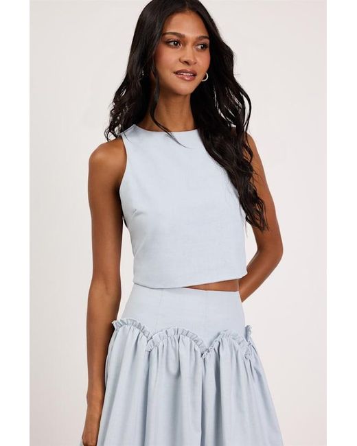 Lulus White Cindy Linen Two-Piece Maxi Dress