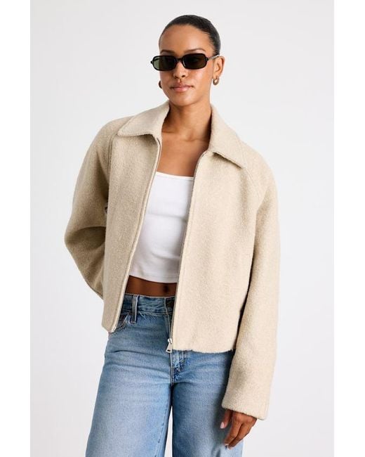Lulus Natural Brixlynn Wool Collared Jacket