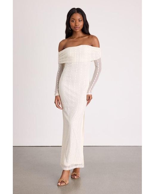 Lulus Eulalie Cream Lace Off-The-Shoulder Maxi Dress in Natural | Lyst Lulus Eulalie Cream Lace Off-The-Shoulder Maxi Dress in Natural | Lyst