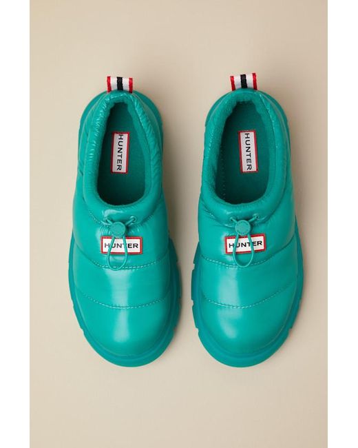 Hunter Green Madison Light Waterproof Puffer Slip-Ons