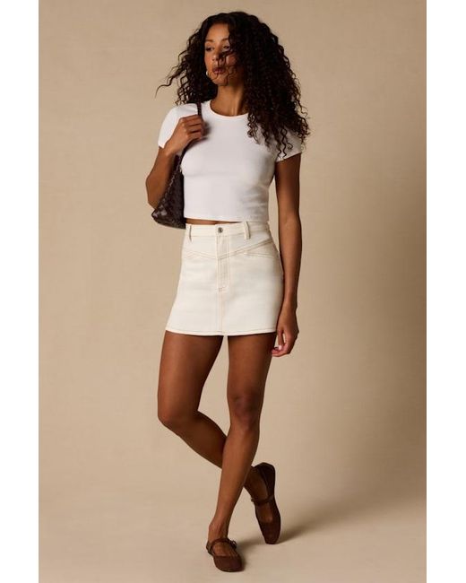 Lulus Natural Alaire Denim High-Rise Mini Skirt