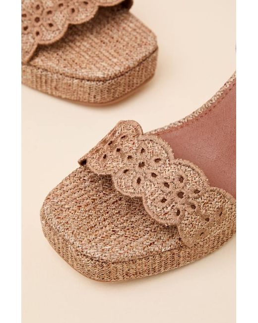 Matisse Natural Maiden Raffia Platform Ankle Strap Sandals