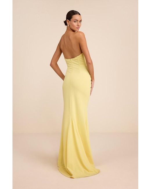 Lulus Natural Laney Strapless Corset Maxi Dress