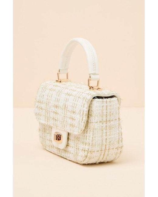 Lulus Natural Lincoln Tweed Mini Crossbody Bag