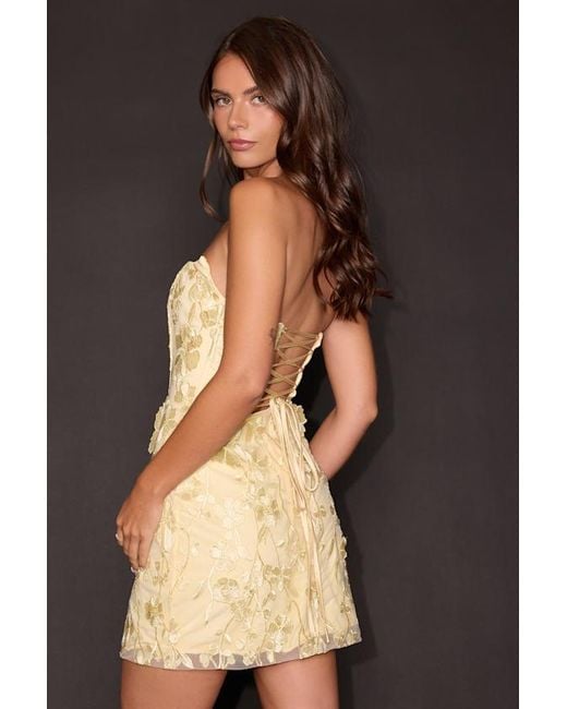 Lulus Black Macario 3D Floral Embroidered Mini Dress