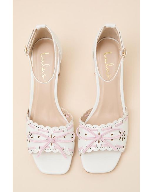 Lulus Pink Vivienne Ankle Strap Low Heel Sandals