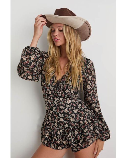 Lulus Brown Faithe Color Block Suede Cowboy Hat