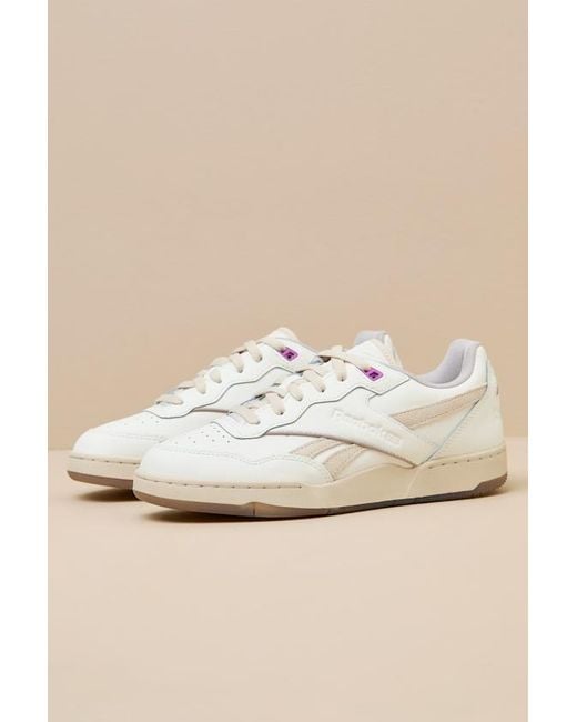 Reebok Natural Bb 4000 Ii Chalk And Leather Sneakers