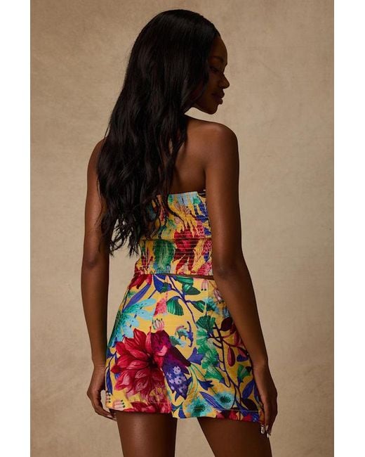 Lulus Red Kysa Multi Floral Wrap Skort