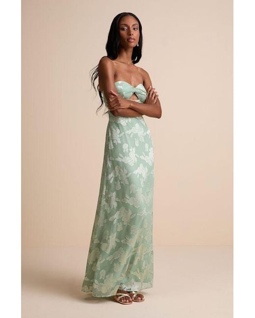 lulus green strapless dress Foxy Emerald Green Strapless Maxi Dress