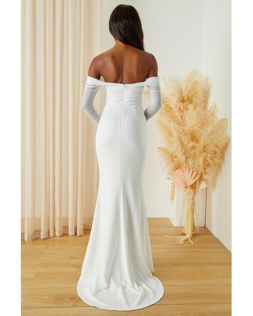 Lulus Natural Forever Remarkable Bustier Off-The-Shoulder Maxi Dress