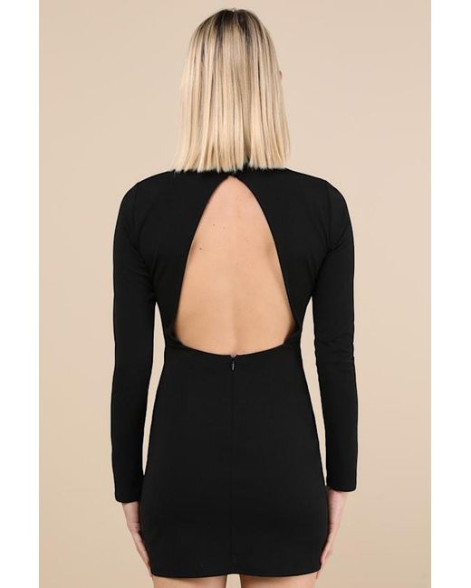 Lulus Black Sultry Favorite Backless Mini Dress