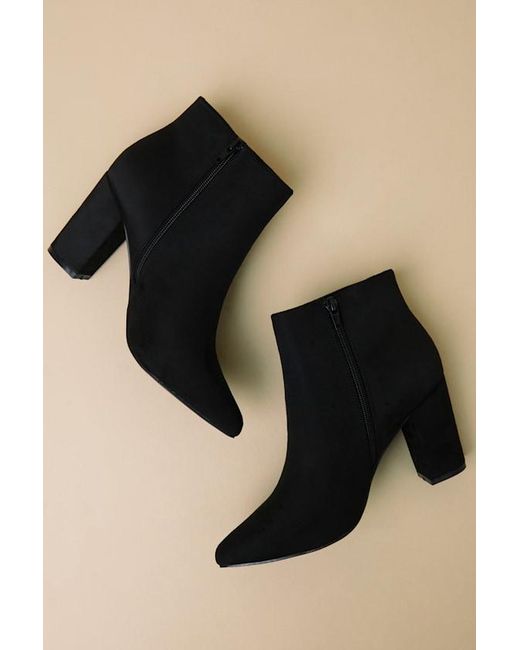 Lulus Black Ottava Suede High Heel Booties