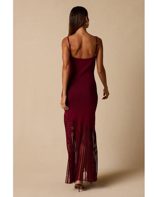 Lulus Red Empression Asymmetrical Pleated Midi Dress