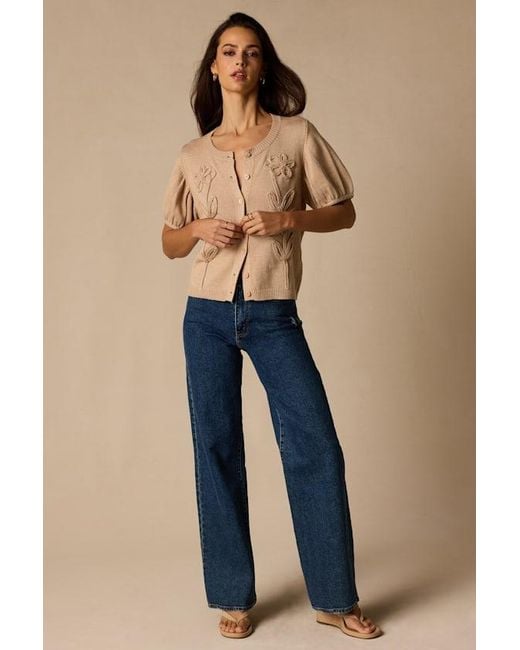 Lulus Blue Susan Short Sleeve Button-Up Cardigan