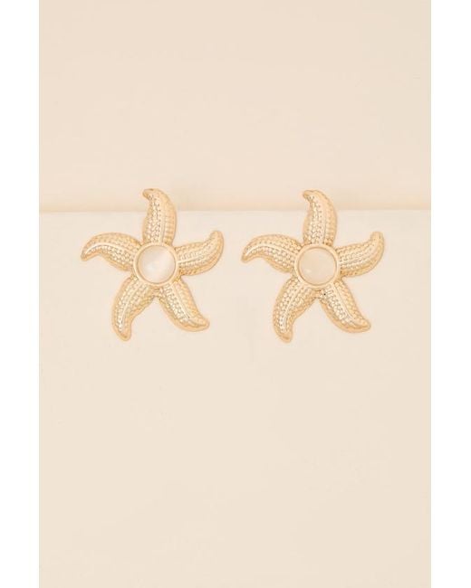 Lulus Brown Detta Starfish Earrings