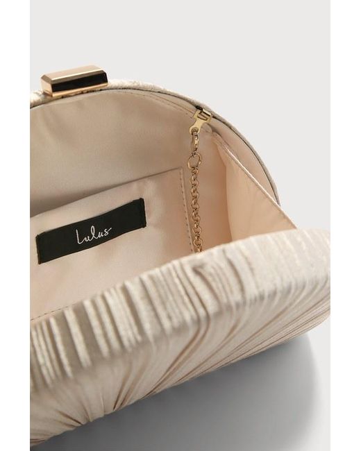 Lulus Black Pleat Perfection Satin Pleated Hard Clutch
