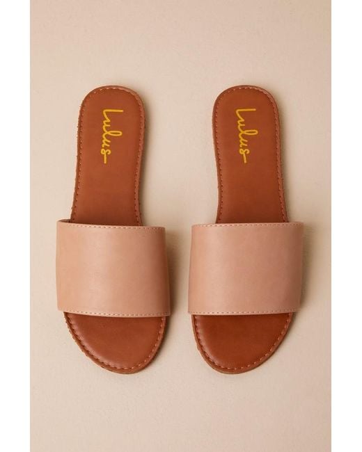 Lulus Addison Natural Slide Sandals