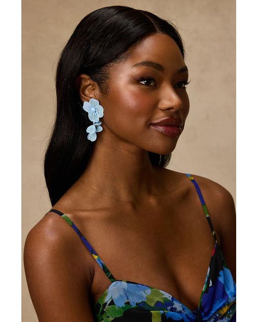 Lulus Brown Elle Floral Drop Earrings