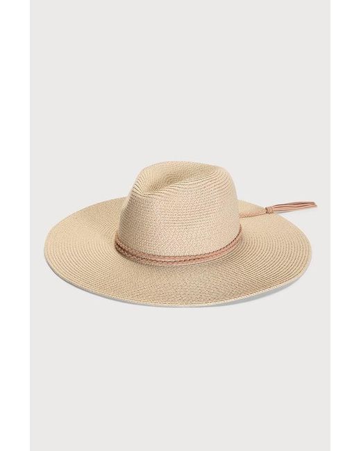 Lulus White Sun Type Of Wonderful Natural Shimmery Straw Fedora Hat