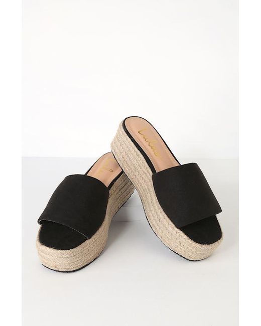 Lulus Blue O'Ahu 2 Suede Espadrille Platforms