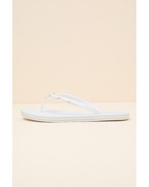 Lulus Brown Nina Pearl Flip Flops