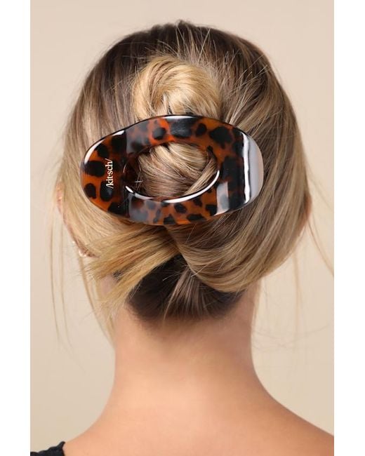 Kitsch Orange Flat Tortoiseshell Cloud Clip