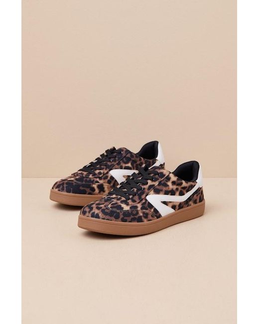 Dolce Vita Voyage Leopard Color Block Lace Up Sneakers in Natural Lyst UK