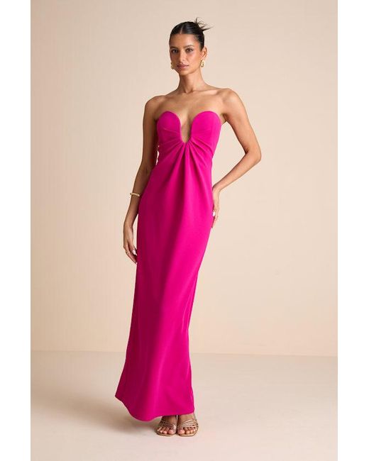 Lulus Pink Thula Cutout U-Bar Column Maxi Dress