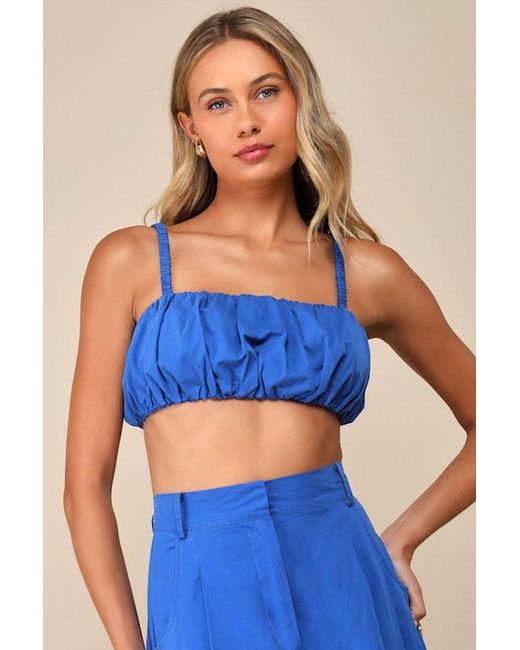 Lulus Blue Compelling Aesthetic Ombre Two-Piece Sleeveless Midi Dress