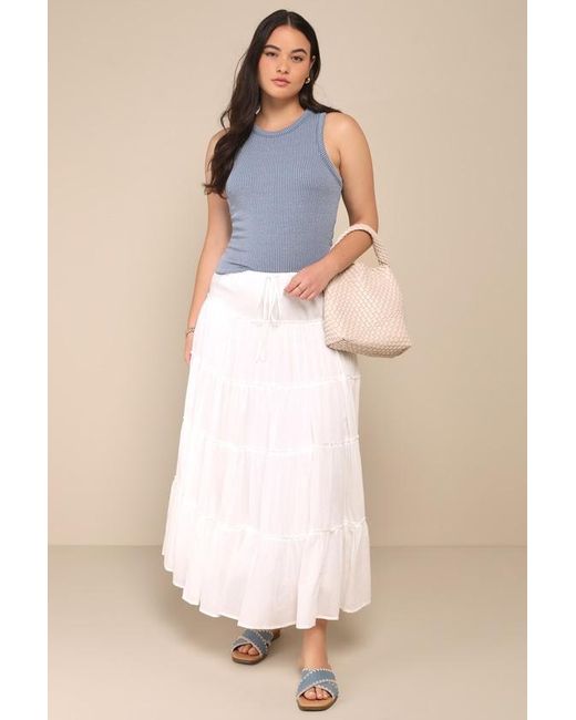 Lulus Blue Essential Update Ribbed Tank Top