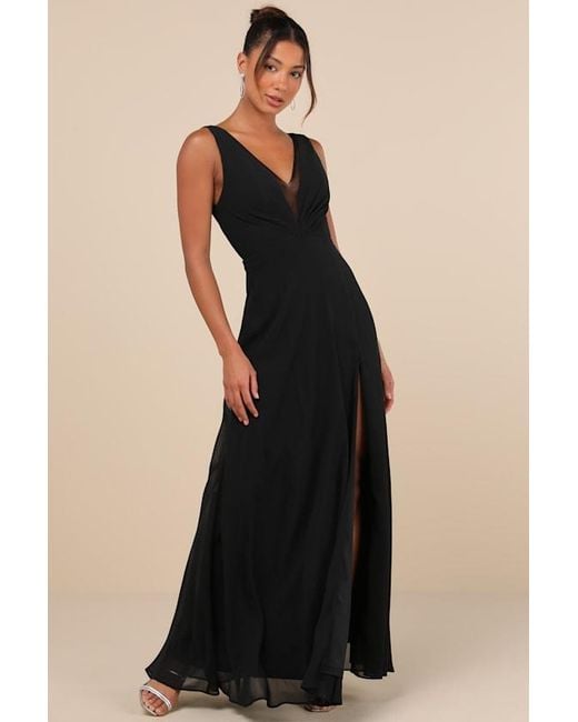 Lulus Black Simply Immaculate Backless Maxi Dress
